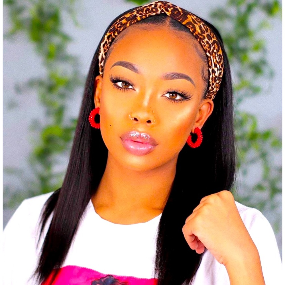16 inch Straight Human Hair Headband Wig